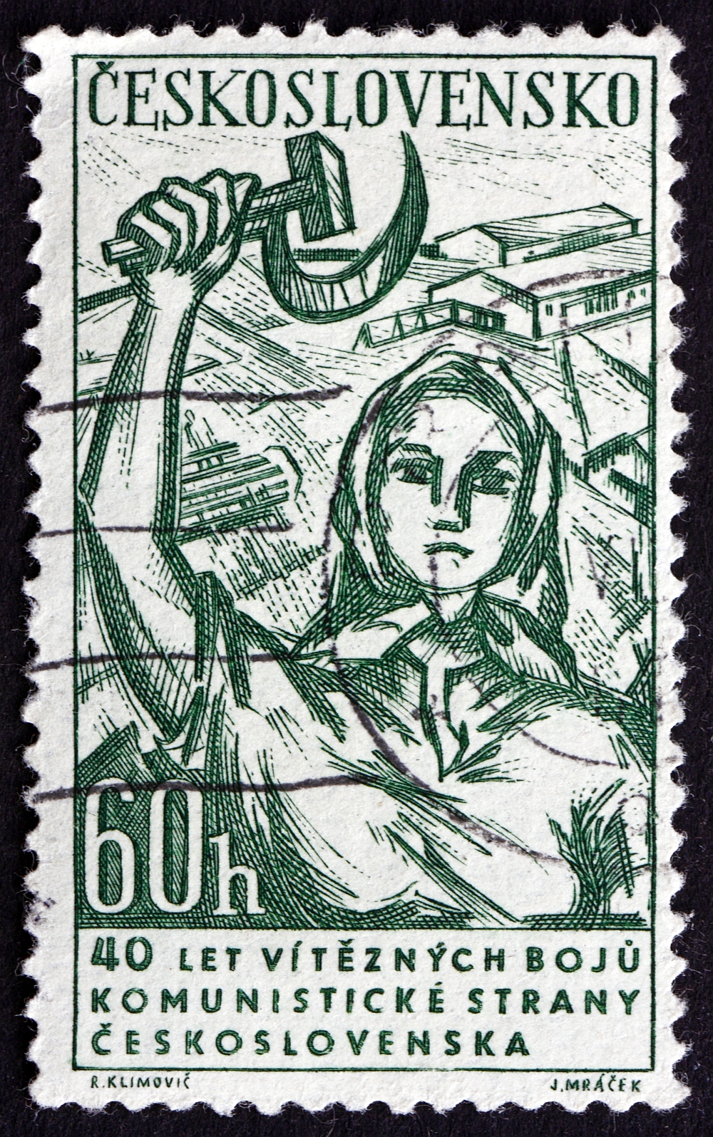 Franc communist stamp